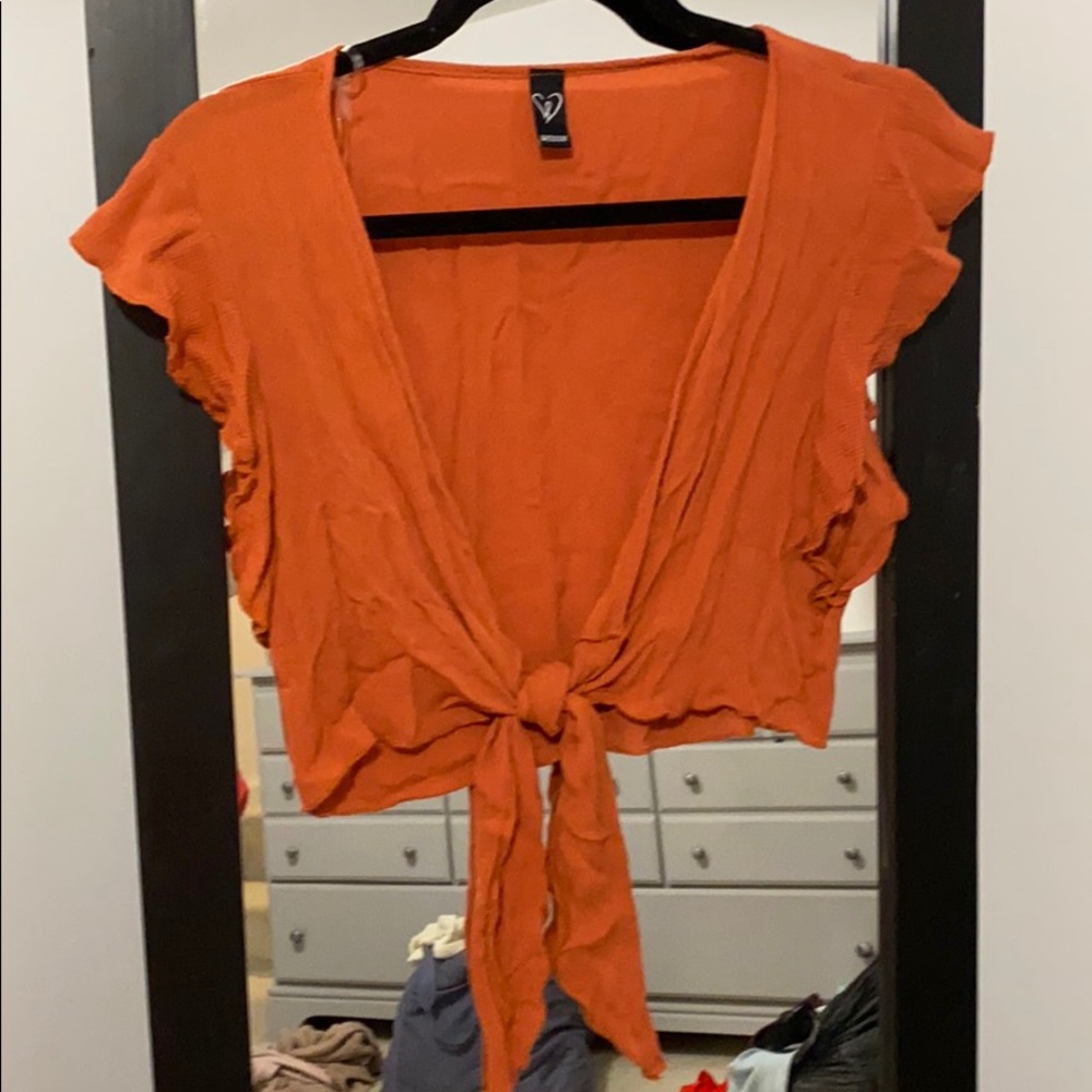 Crop Tie Shirt